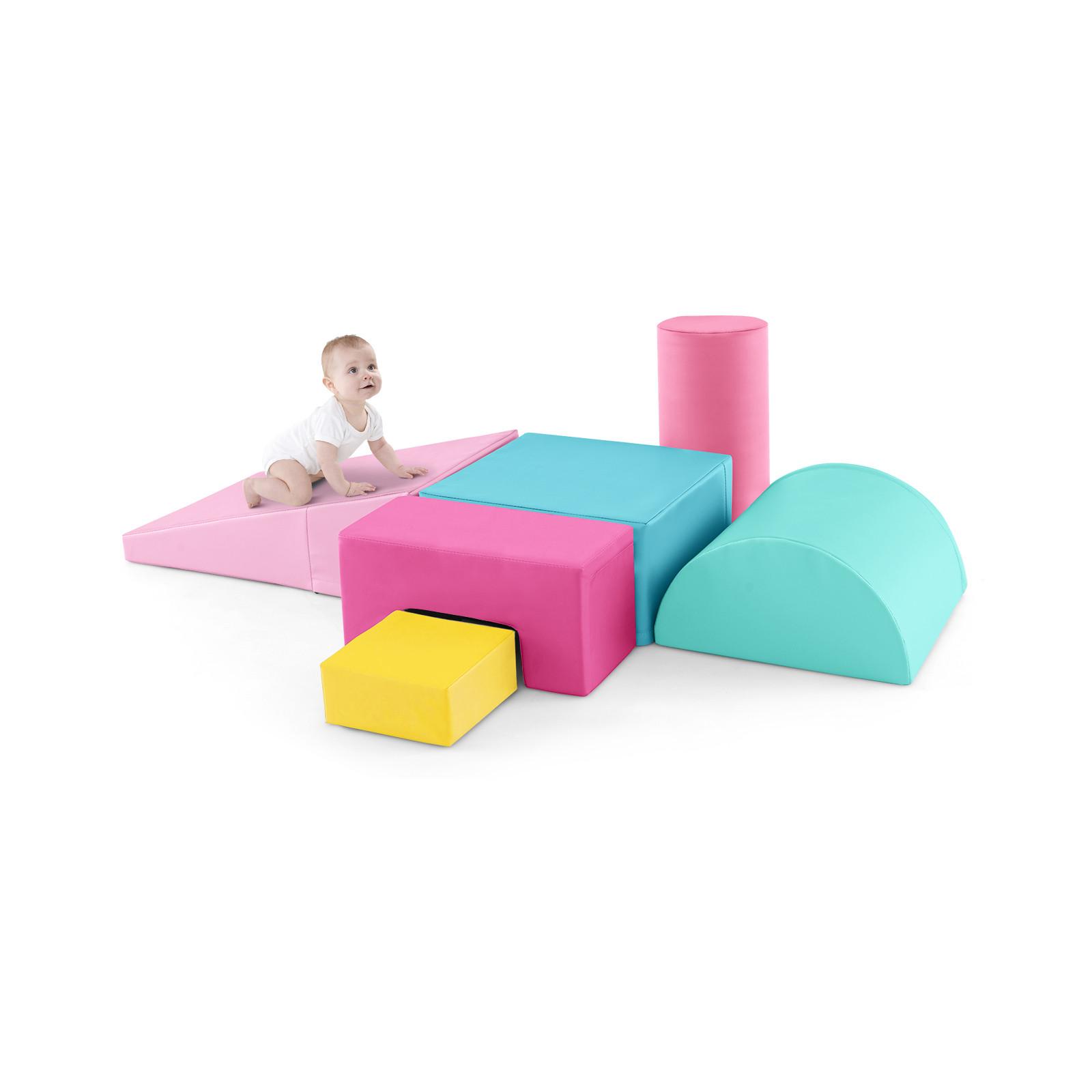 SCHAUMSTOFFBLOCK Rosa (6-teilig) - Pink, Kunststoff (40/20/40cm) - COSTWAY