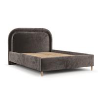 POLSTERBETT Zoya 160/200 cm Braun im Lotta Stoff - Naturfarben/Braun, Holz/Holzwerkstoff (160/200cm) - AltaBeds