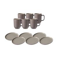 KAFFEESERVICE Jasper taupe 12er Set - Taupe, Keramik (2/2/2cm) - Ritzenhoff Breker
