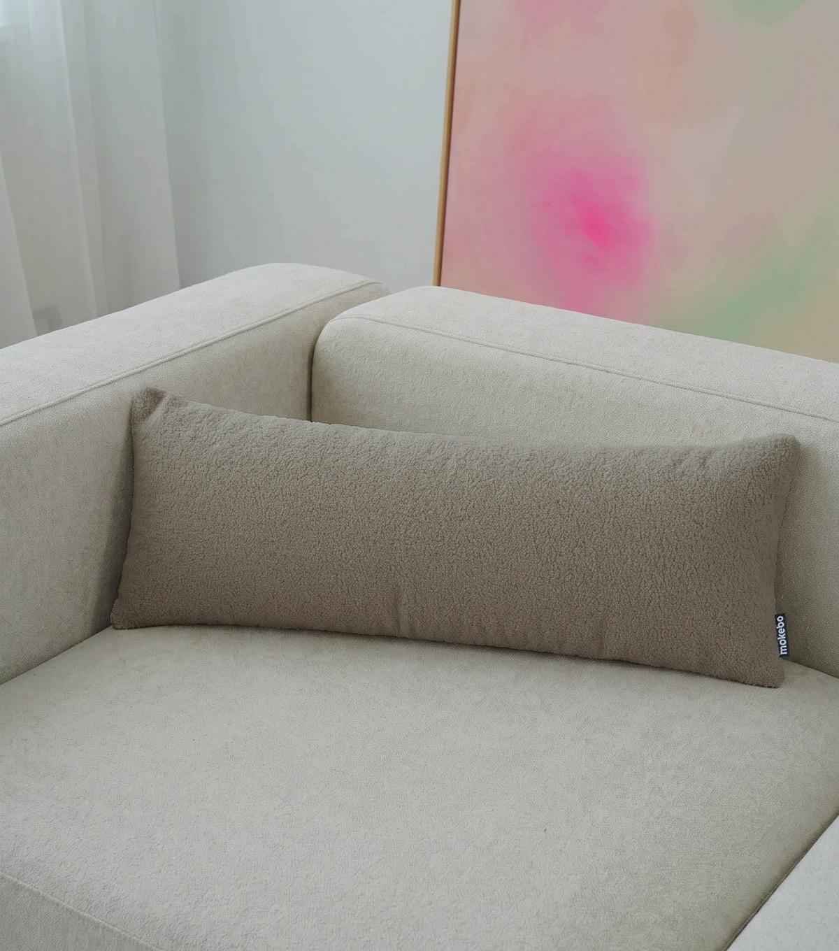 SOFAKISSEN Line - Braun, Textil (25/87cm) - Mokebo