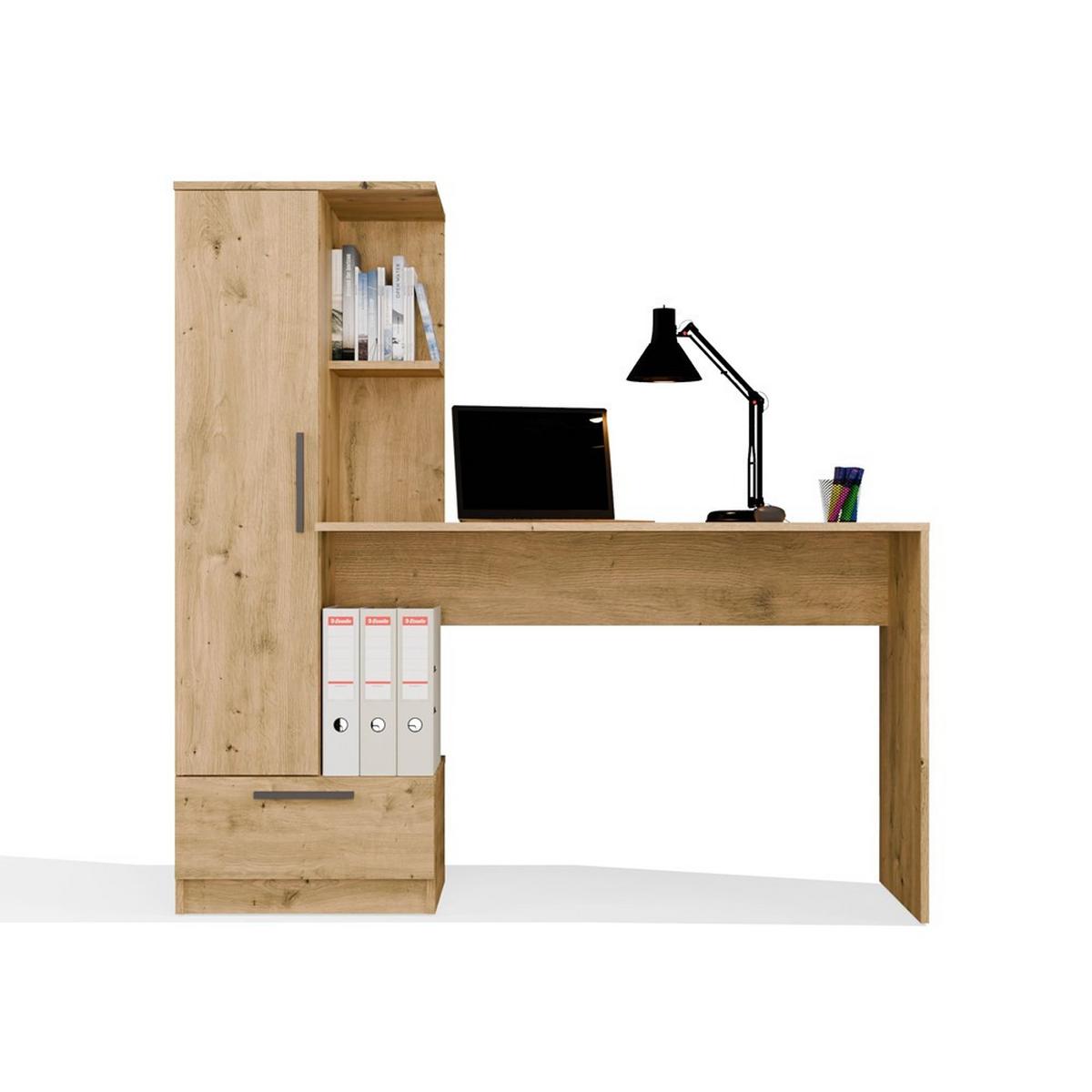 SCHREIBTISCH Artisan 143/140/50 - Eiche Artisan, Holzwerkstoff (98/51/140cm) - RAUMHIRSCH FURNITURE