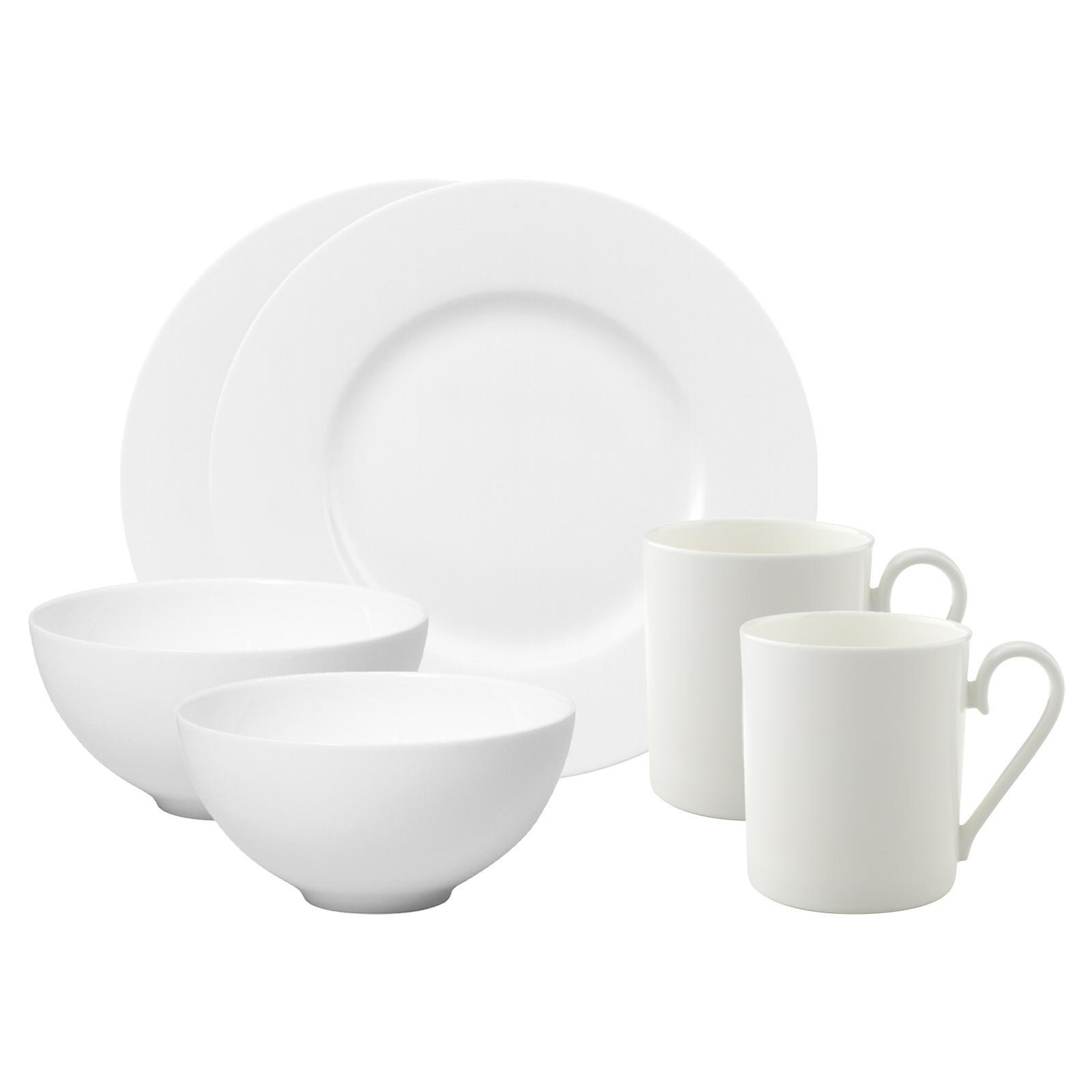 FRÜHSTÜCKS-SET Royal weiß 6-tlg. - Weiß, Keramik (2/2/2cm) - Villeroy & Boch