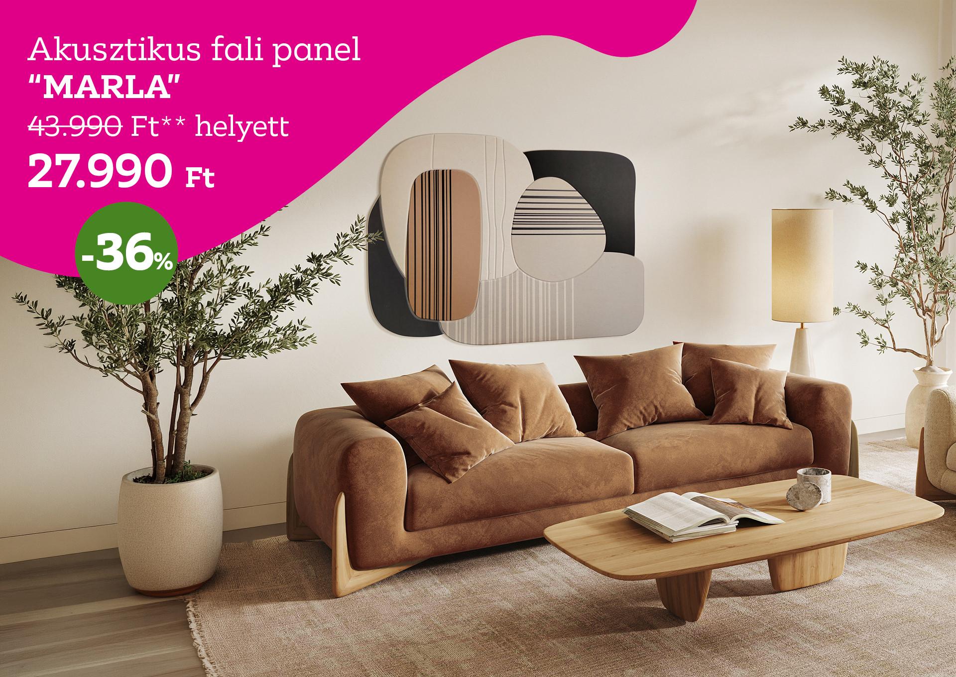 Akusztikus fali panel MARLA 43990 Forint helyett 27990 Forint, kedvezmény mértéke 36%