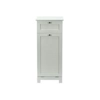 WÄSCHESCHRANK ADOUR, MDF, Weiß, 38 x 40 x 90 cm - Weiß, Holzwerkstoff/Metall (38/90/40cm) - KADIMA DESIGN