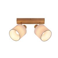 DECKENSTRAHLER Brand 2-flammig 25/11/21 cm - Braun, Textil (25/11/21cm) - Nettlife