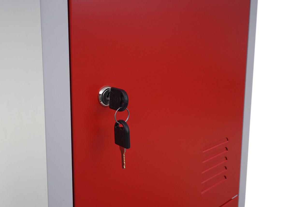 SCHLIESSFACH Rot - Rot, Metall (38/180/45cm) - MCW