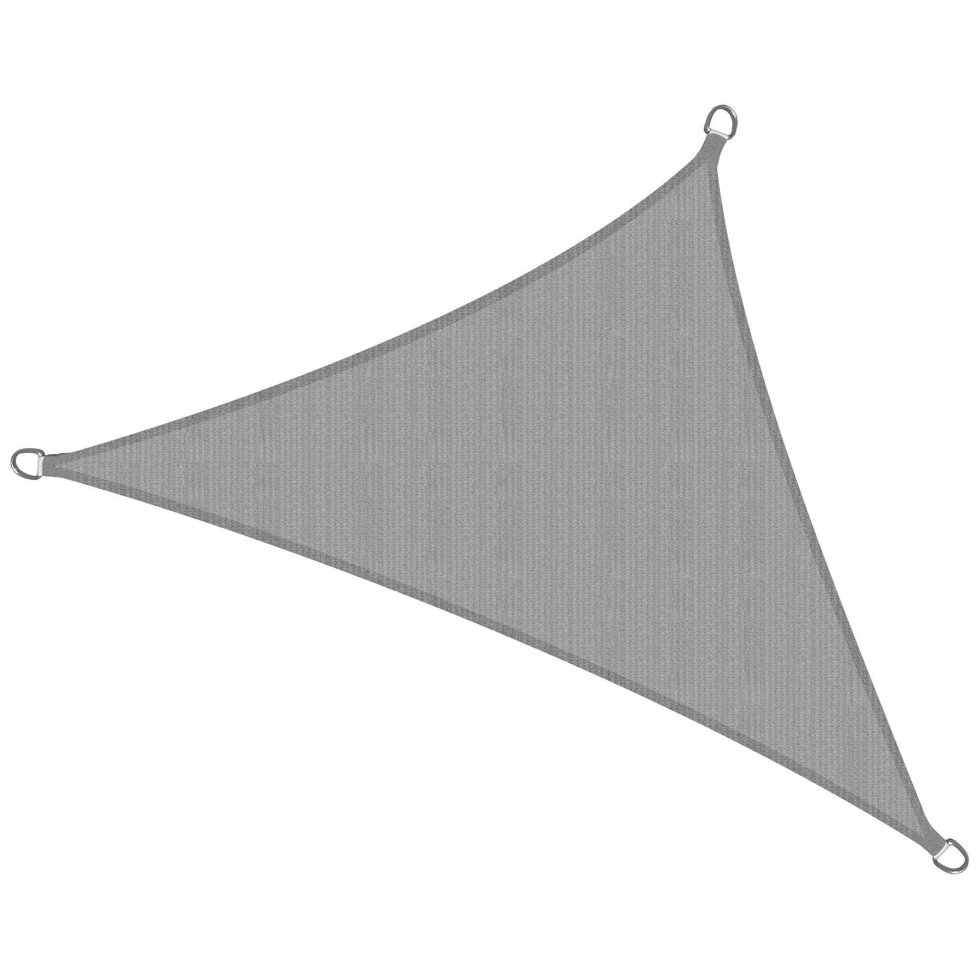 SONNENSEGEL SolVision HS9 500/500/700 cm dreieckig Grau HDPE - Grau, Kunststoff (500/500cm) - Sol Royal