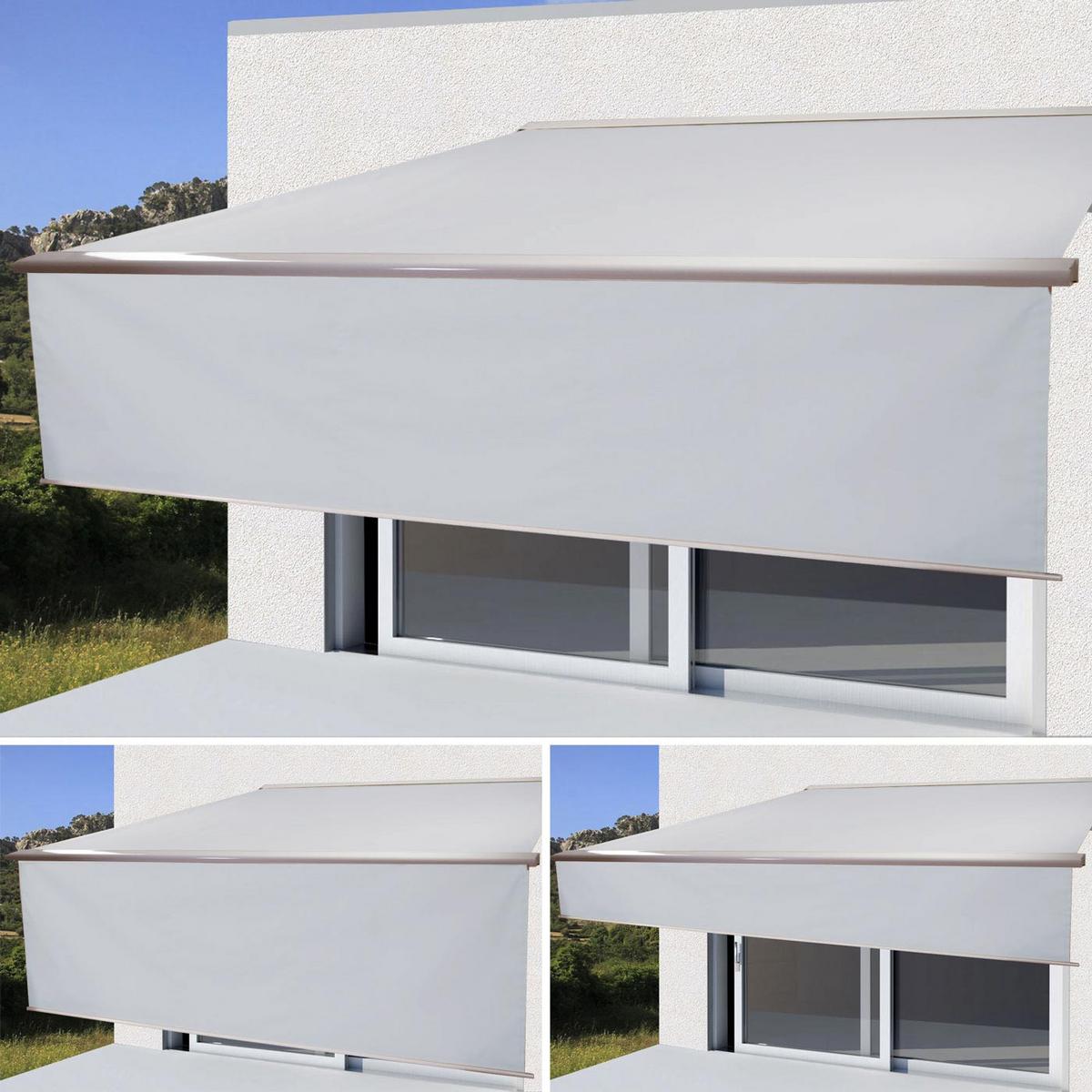 KASSETTEN-MARKISE VOLANT AUSFAHRBAR Cremeweiß - Weiß, Textil (450/15/300cm) - MCW
