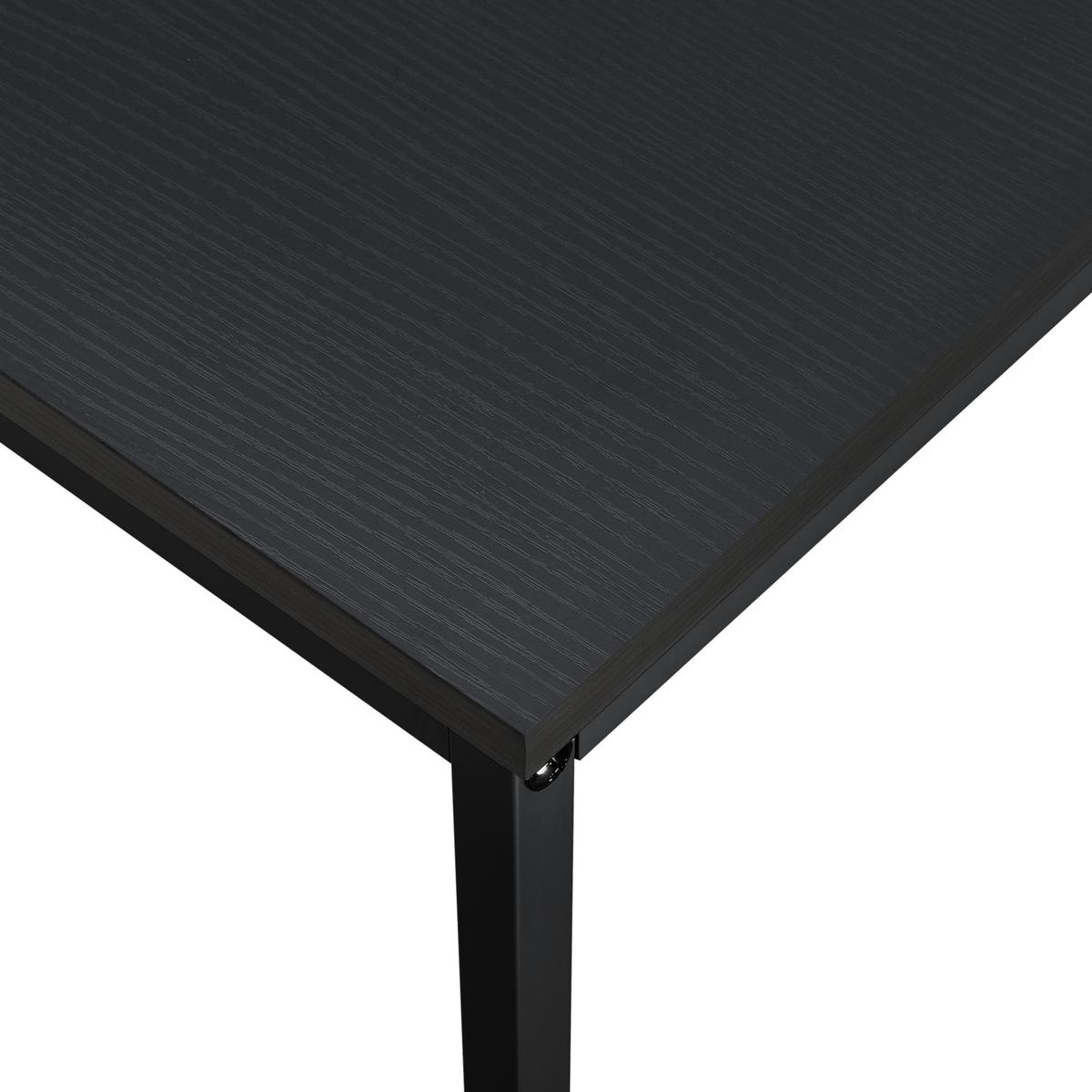 SCHREIBTISCH Røros - Schwarz, Holzwerkstoff/Metall (60/120/72cm) - [en.casa]