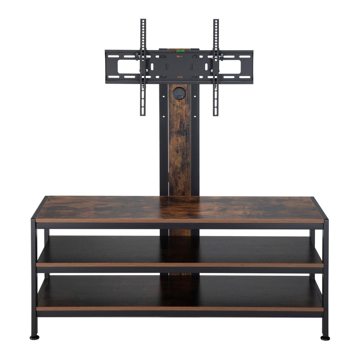 TV-HALTERUNG Stockholm - Wildeiche/Schwarz, Holzwerkstoff/Metall (120/108/40cm) - pro.tec
