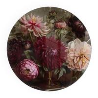 GLASPLATTE für Kamin Ø 50 cm - Weinrot, Glas (50/50/0.4cm) - TULUP
