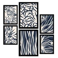 POSTER Set Mit 6 Bland Arts A3 & A4 Schwarzer Rahmen - Schwarz, Papier (29/3cm) - Nacnic