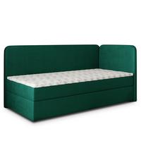 BOXBETT GINA 100x200 cm mit Matratze und Topper, H2+H3 - Grün - Grün, Holz (100/200cm) - MASSENO