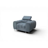 SESSEL Bastien In Stoff Aragon - Blau, Holzwerkstoff/Textil (115/95/97cm) - Fun Möbel