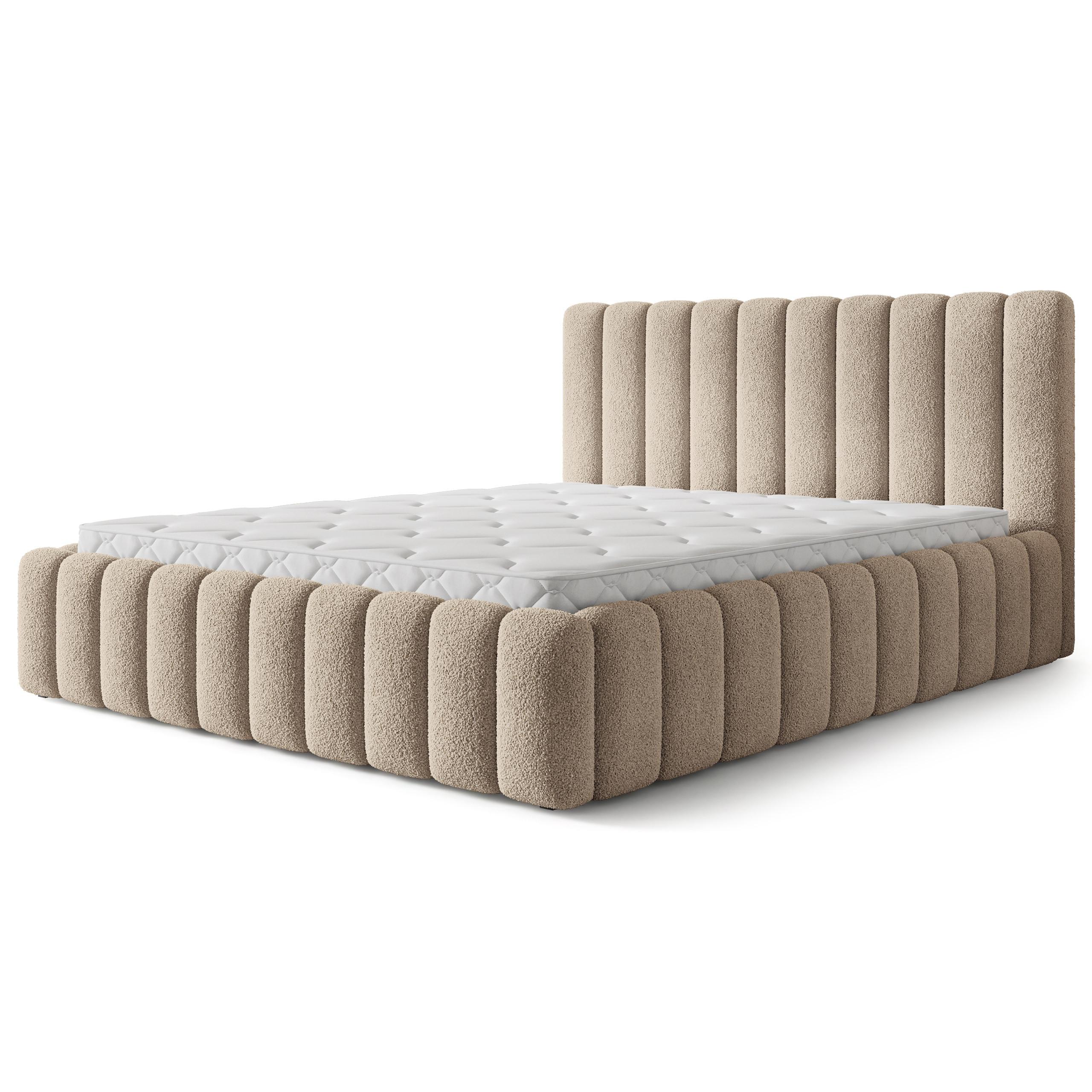 POLSTERBETT TEBA 140x200 cm mit Bettkästen - Beige - Beige, Holz (140/200cm) - MASSENO