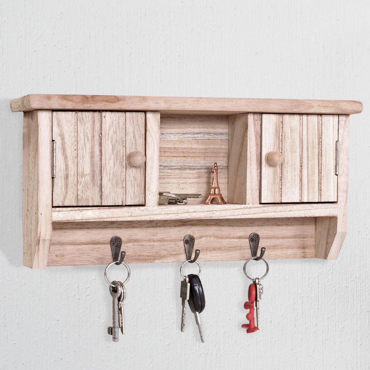 SCHLÜSSELBRETT Buche Dekor - Buchefarben, Holz (40/19/8cm) - MCW