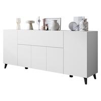 SIDEBOARD Phuket 180 - Schwarz/Weiß, Holzwerkstoff/Kunststoff (180/76/38cm) - MIRJAN24