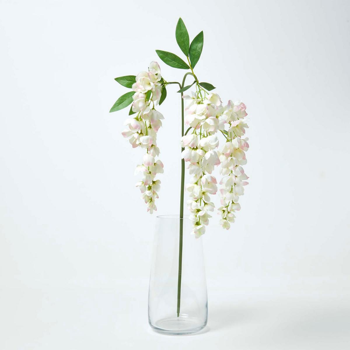 DEKOZWEIG Blauregen creme, 92 cm - Creme, Kunststoff (92cm) - Homescapes