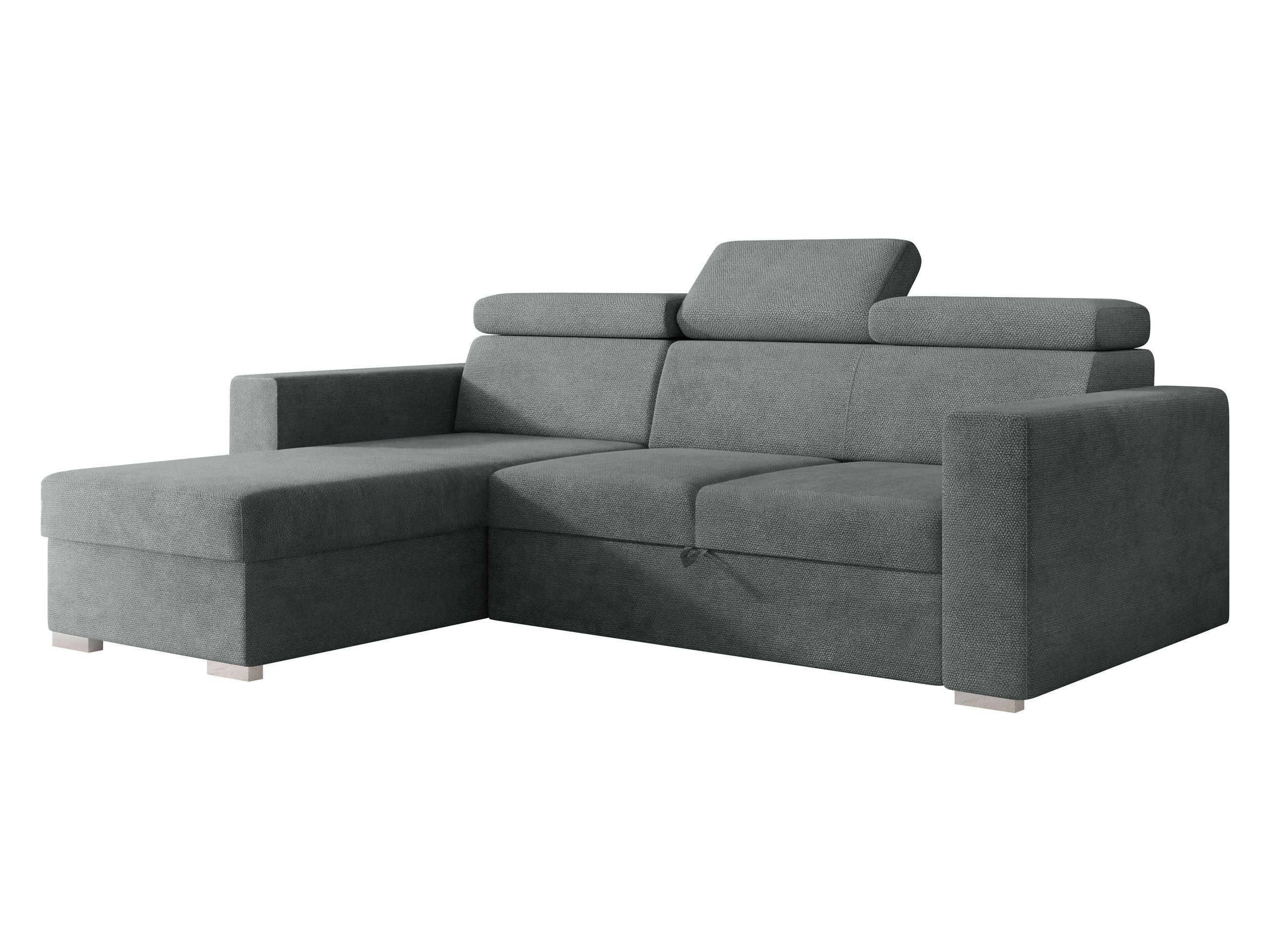 ECKSCHLAFSOFA Pedro 2rLC - Silberfarben/Grau, Holz/Kunststoff (235/170cm) - MIRJAN24