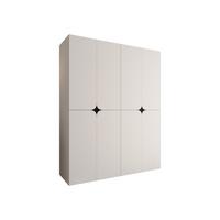 DREHTÜRENSCHRANK Espresso 160 cm - Schwarz/Weiß, Holzwerkstoff/Kunststoff (160/203/50cm) - MIRJAN24
