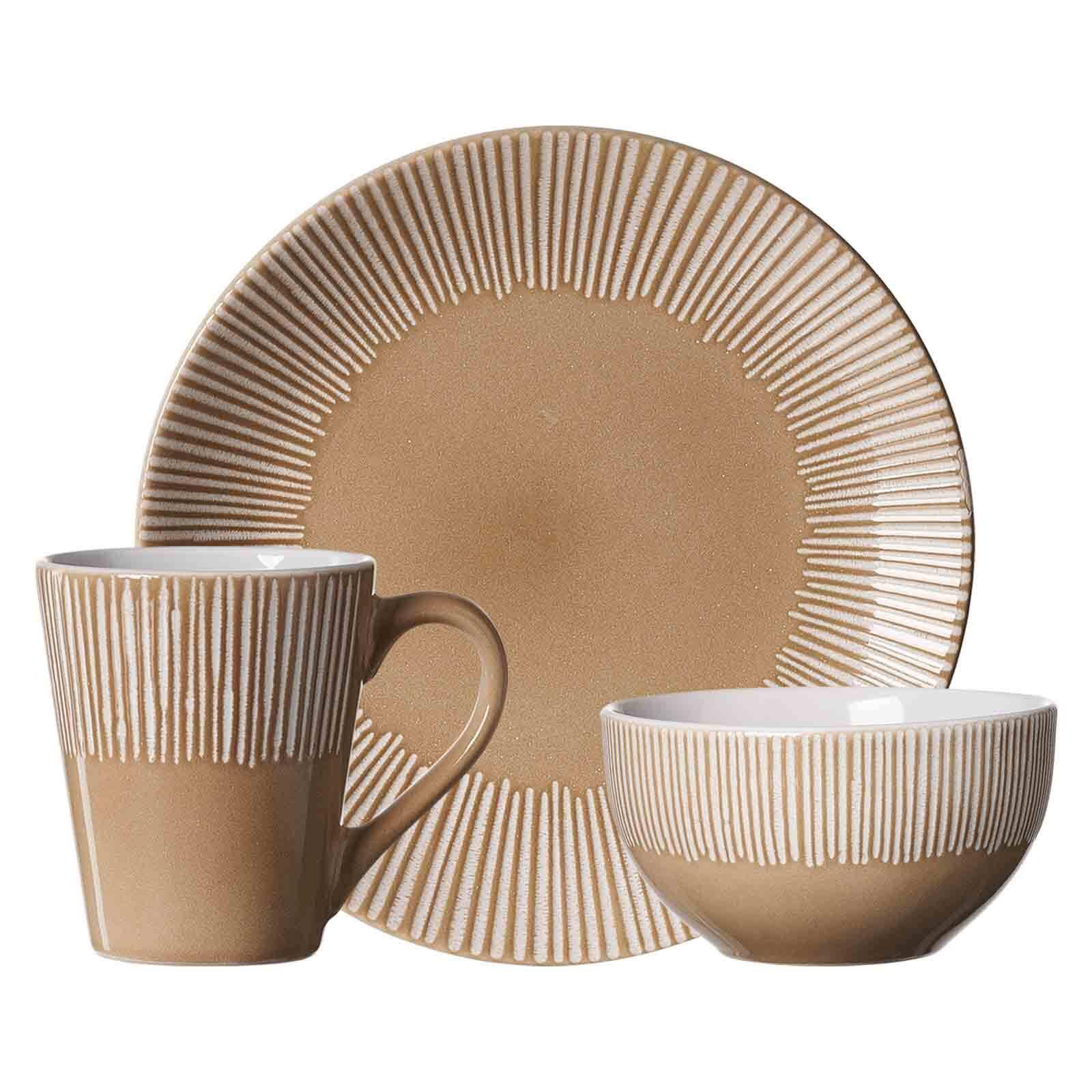 FRÜHSTÜCKS-SET Banda Beige 18-tlg. - Beige, Keramik (2/2/2cm) - Ritzenhoff Breker