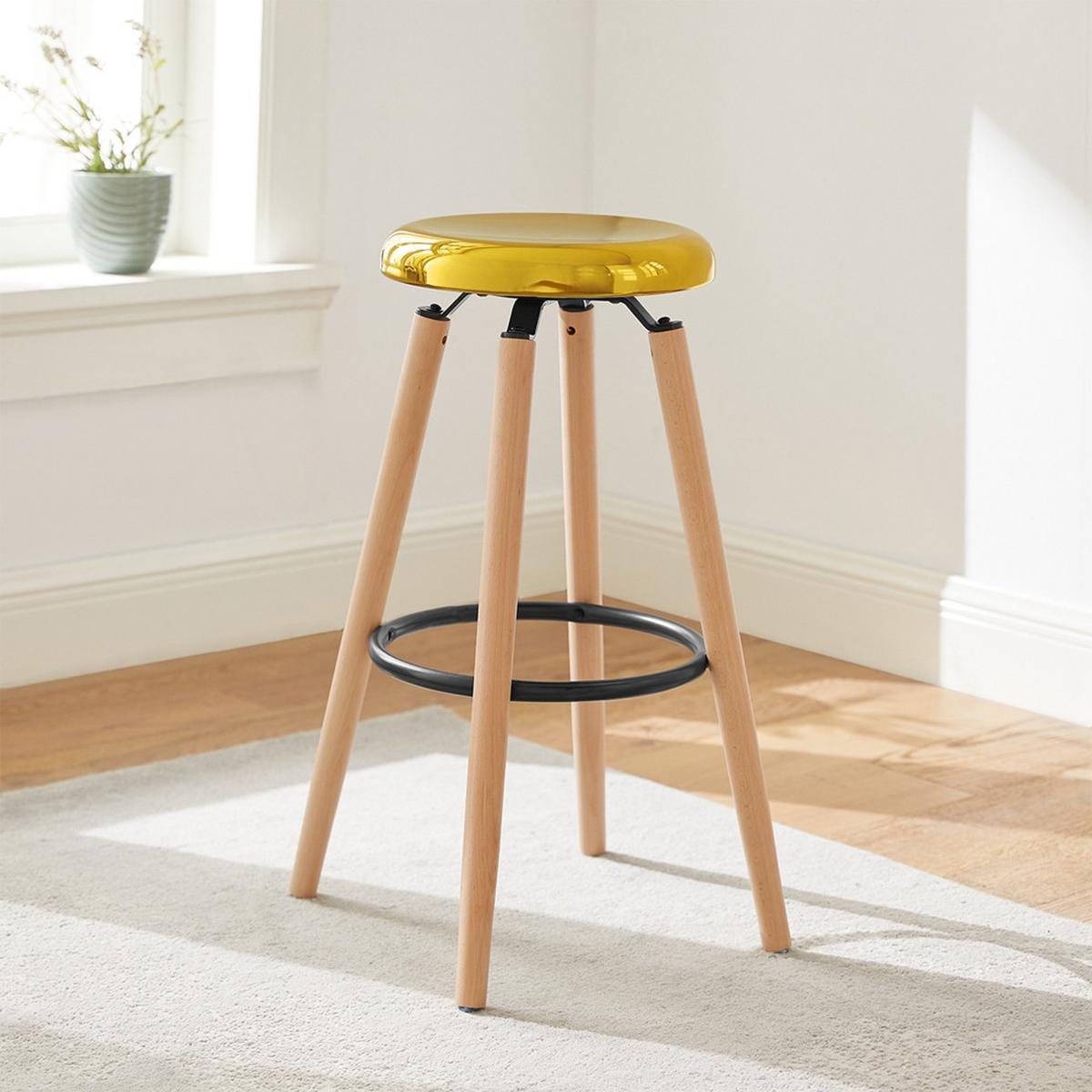 BARHOCKER Golden - Goldfarben, Metall (39/39/73cm) - SoBuy