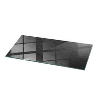 TISCHPLATTE 125x50 cm Natürliche Steinstruktur - Schwarz, Glas (0.4/125/50cm) - TULUP