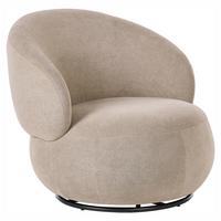 DREHSESSEL Taupe Vammala - Taupe, Textil/Metall (73/69/82cm) - Beliani