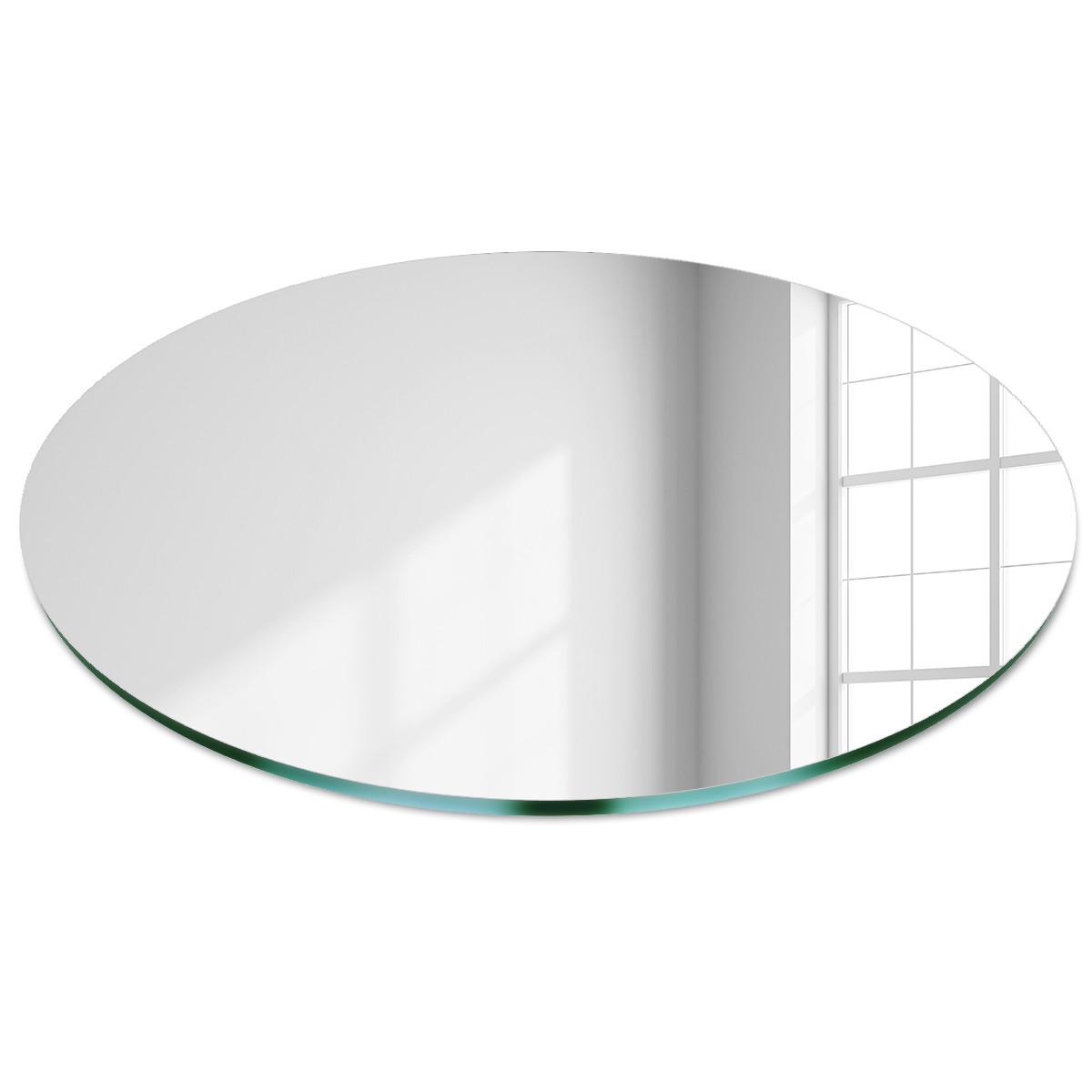 SPIEGEL 90 cm Runder - Blaugrau, Glas (90/90/0.4cm) - TULUP