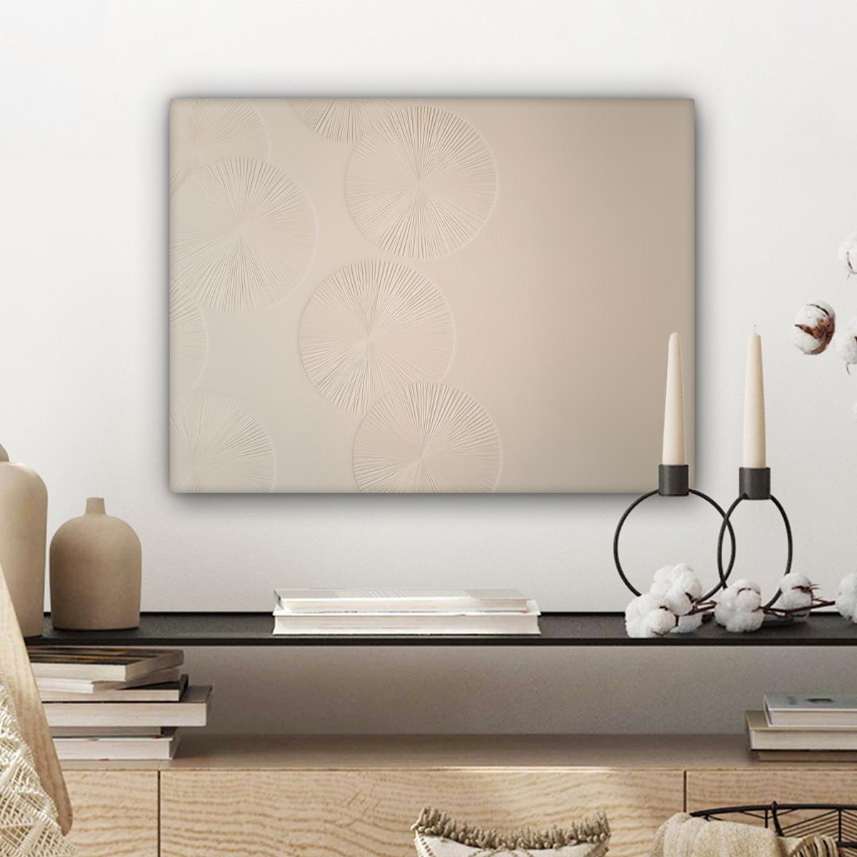 LEINWANDBILD Japandi - Beige - Modern Wandbild 40x30 cm - Ecru, Textil (40/30cm) - MuchoWow