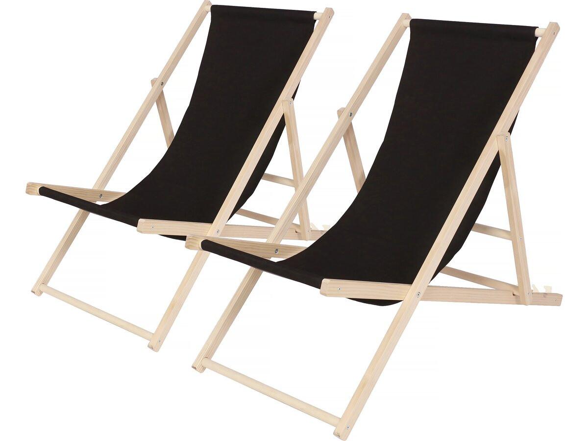 SONNENLIEGE chilienne Schwarz - Schwarz, Metall (56/81/107cm) - Habitat Garten
