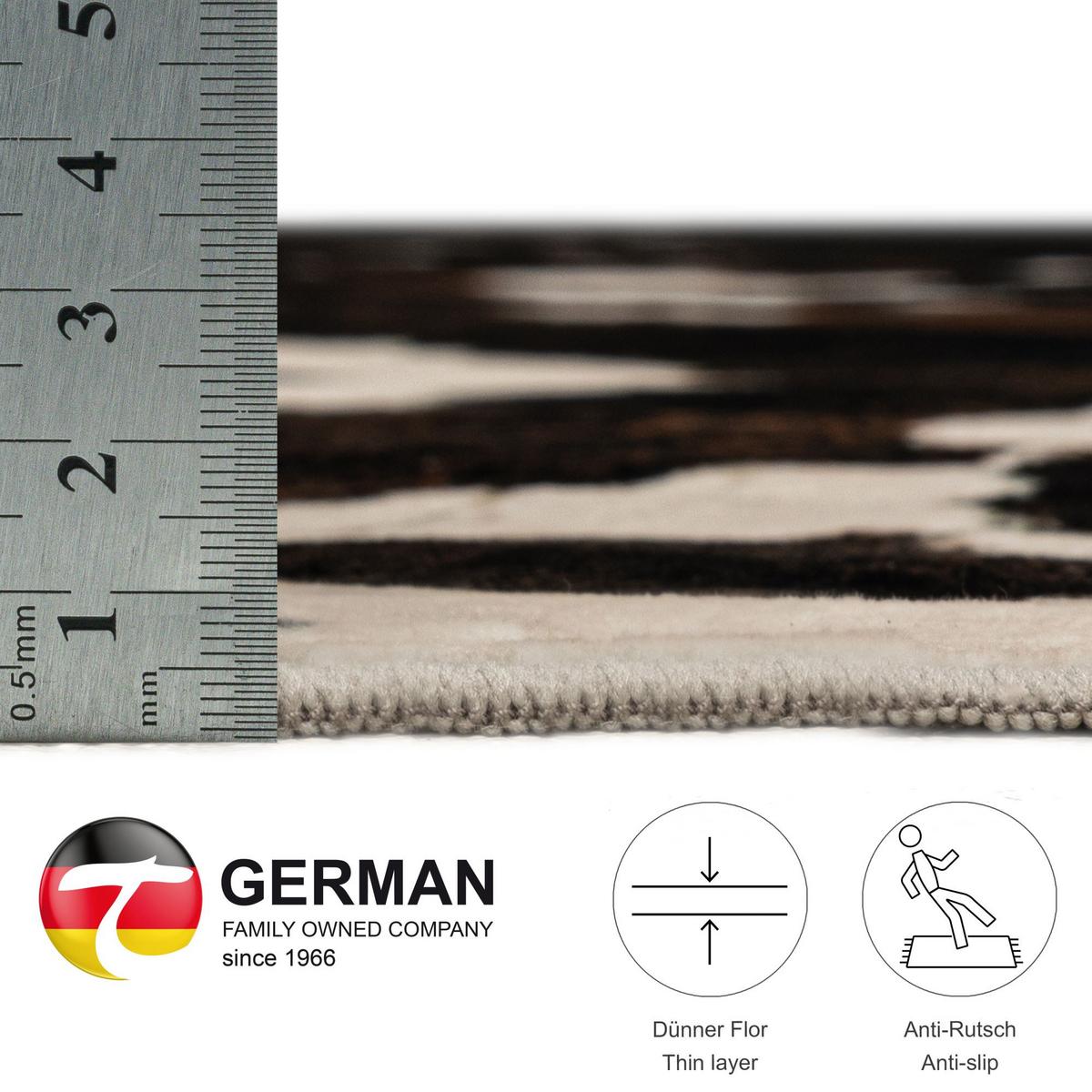 KUNSTFELL-TEPPICH Emilia 100x130 cm - Schwarz, Textil (100/130cm) - Gino Falcone