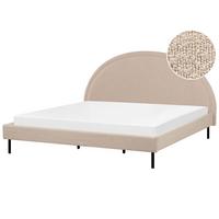 POLSTERBETT 180/200cm Beige Margut - Beige, Textil (180/200cm) - Beliani