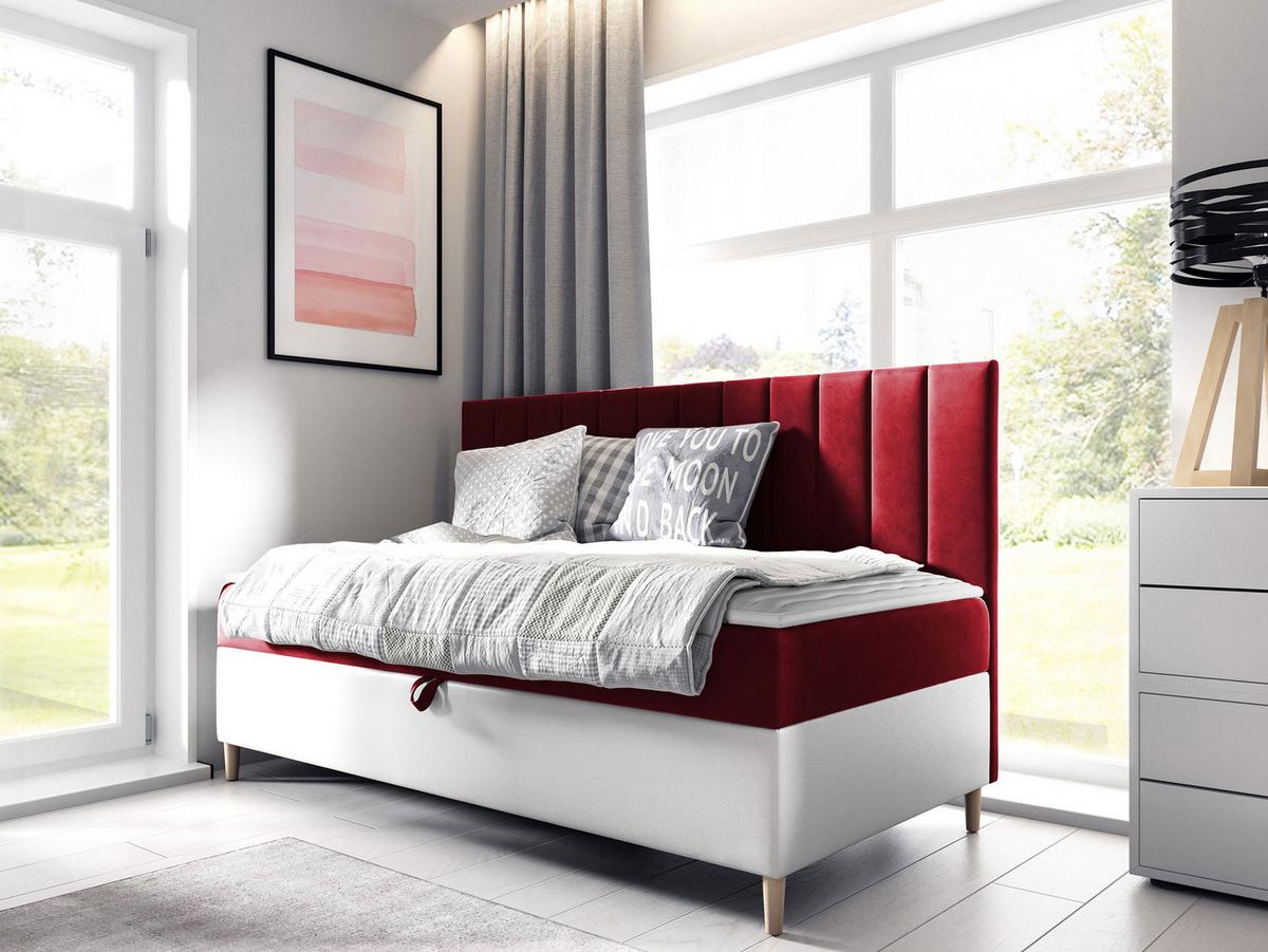BOXBETT Maja Junior 2 - H3 - Rot/Weiß, Holz (100/200cm) - MIRJAN24