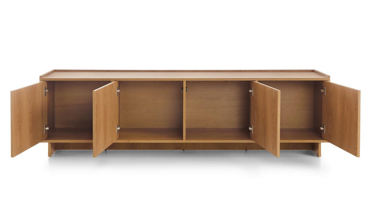 LOWBOARD ZENITH 195/55/39 cm, Braun - Braun, Holzwerkstoff (195/55/39cm) - MASSENO
