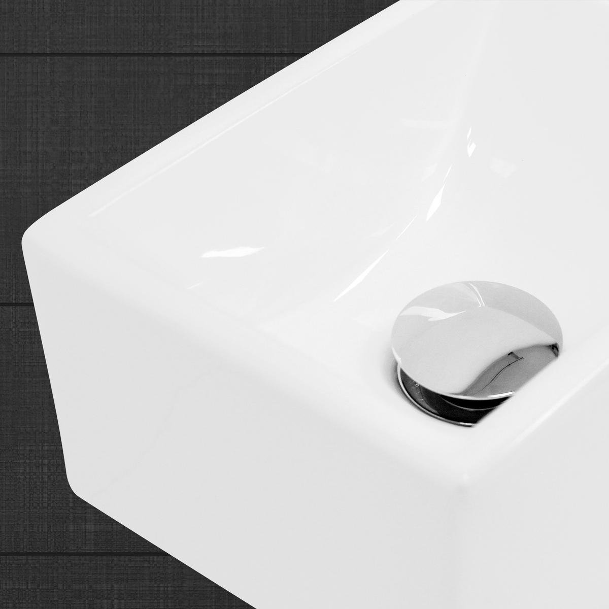 WASCHBECKEN - Weiß, Keramik (25.5/13/33.5cm) - LuxeBath