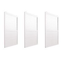 SCHIEBETÜR FÜR PERGOLA 3ER-SET Weiß 3er-Set-Set - Weiß, Metall (272/206/11cm) - MCW