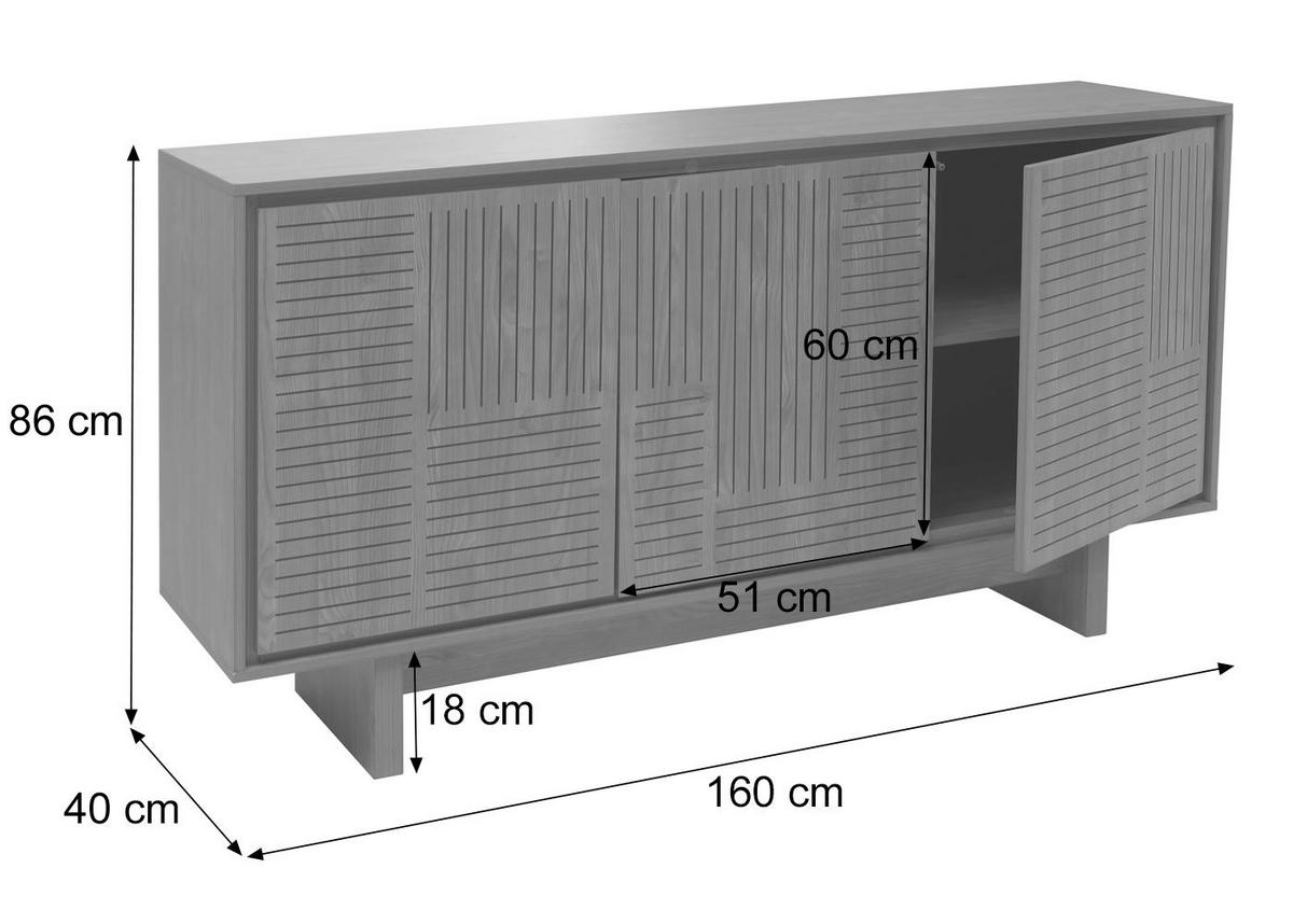 SIDEBOARD Beige - Beige, Holz (160/86/40cm) - MCW