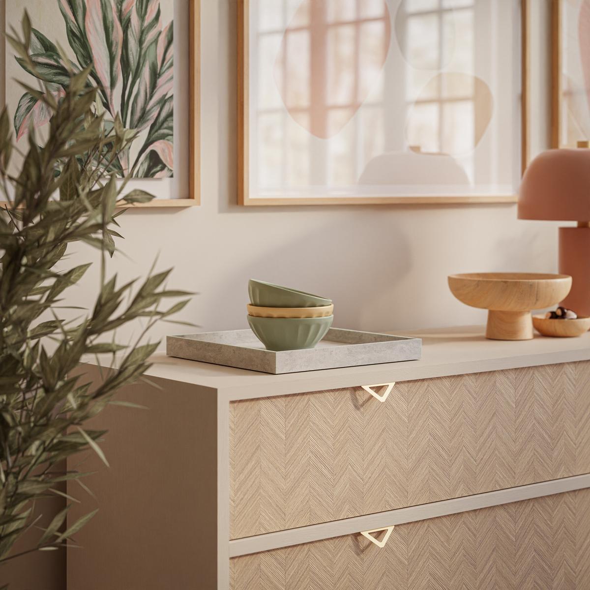 KOMMODE ALOE KSZ106 mit Schubladen Sandbeige - Beige, Holzwerkstoff (106/80/36cm) - Lookway