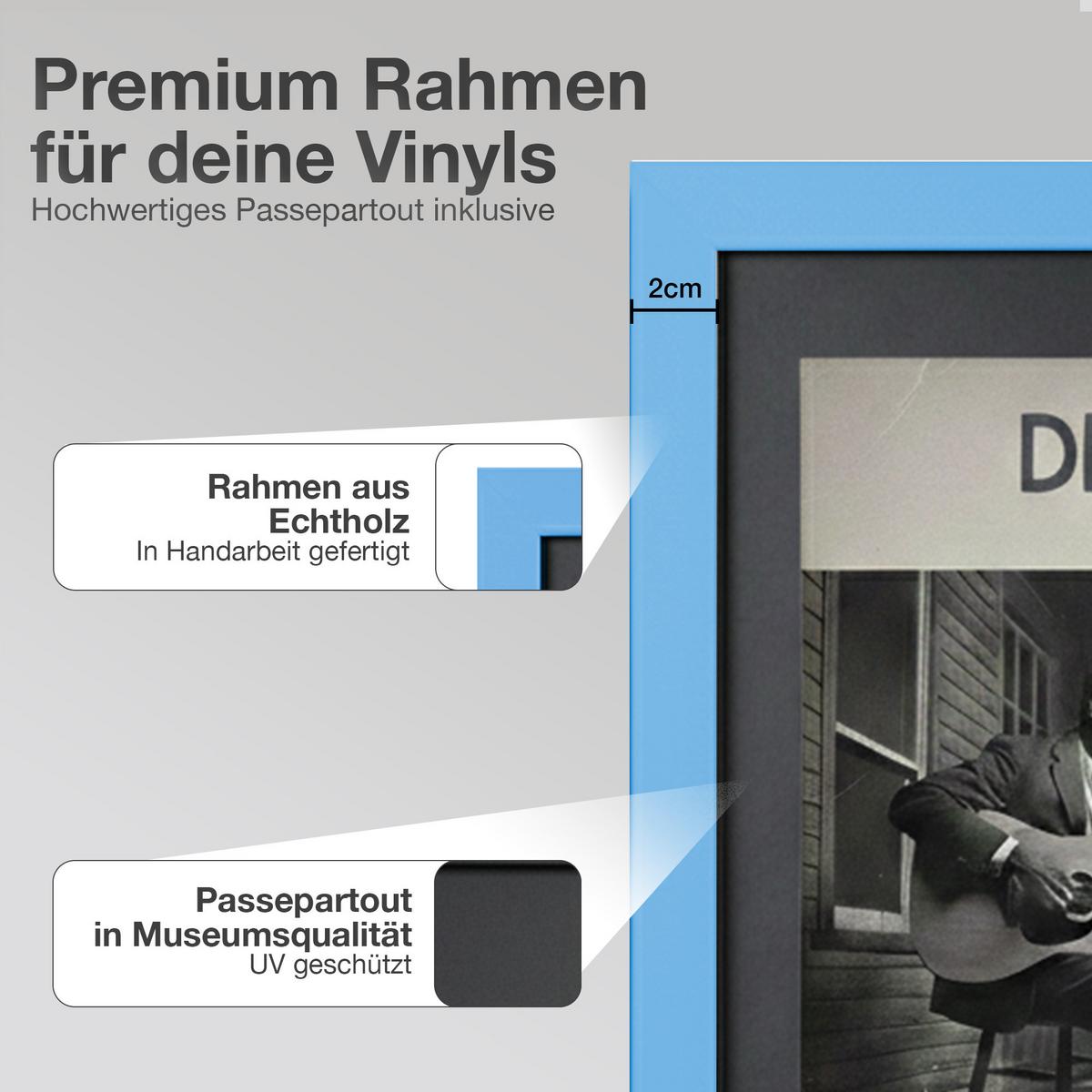 SCHALLPLATTEN BILDERRAHMEN 40/60 2er Set - Hellblau, Holz (60/40cm) - K-Möbel