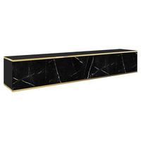 TV-HÄNGEBOARD Mucalma Schwarze Marmoroptik 175 cm - Goldfarben/Schwarz, Holzwerkstoff (175/30/32cm) - Selsey