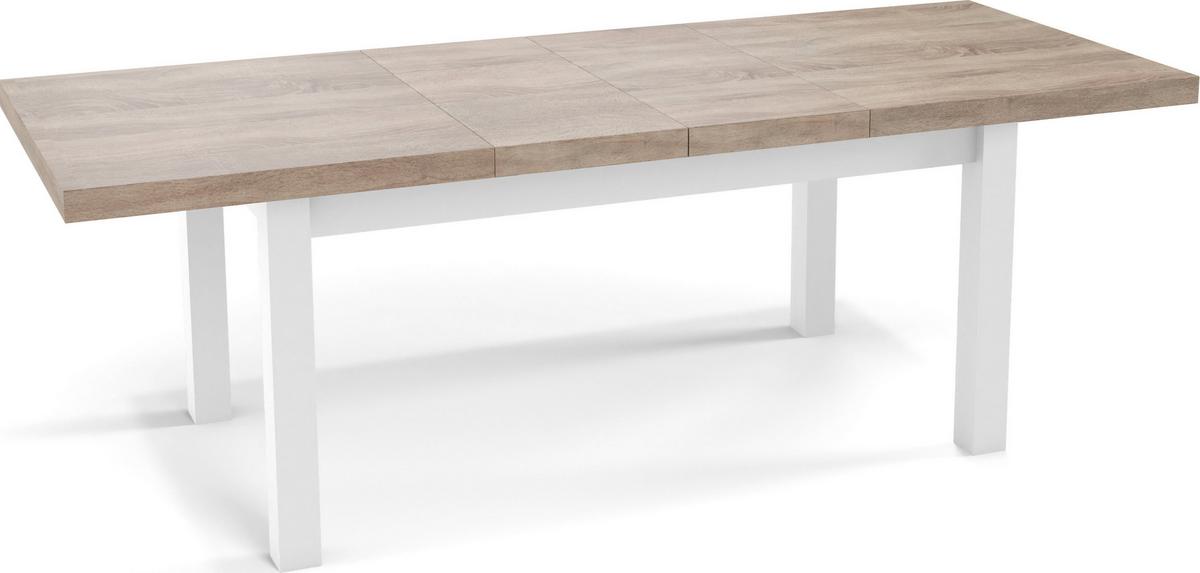 ESSTISCH Avena rechteckig ausziehbar, Sonoma Eiche 170/90/78 - Weiß/Sonoma Eiche, Holz/Holzwerkstoff (90/250/78cm) - WFL GROUP