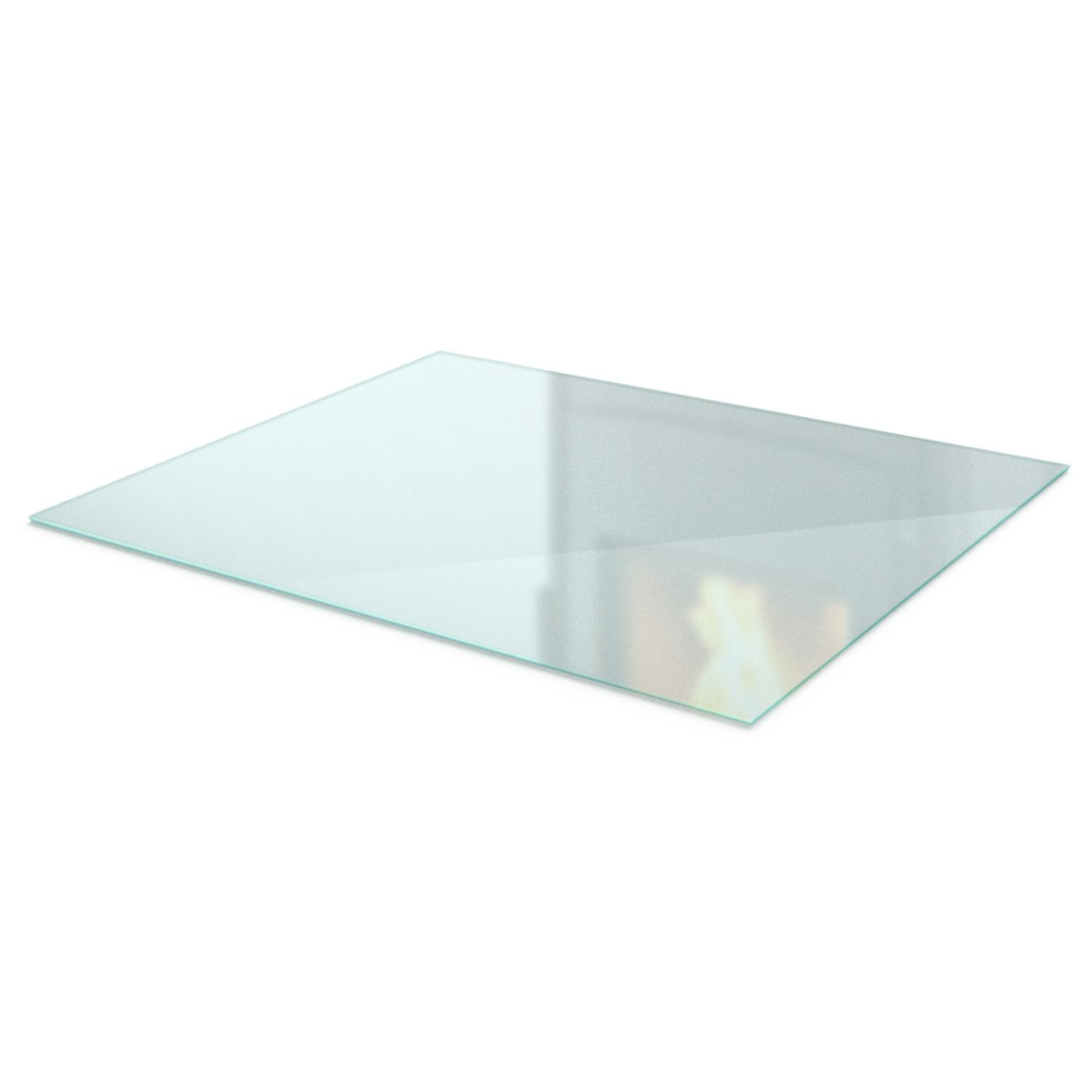 GLASBODENPLATTE für Kaminofen 80x60 cm – Milchglas Optik - Transparent, Glas (80/60/0.4cm) - TULUP