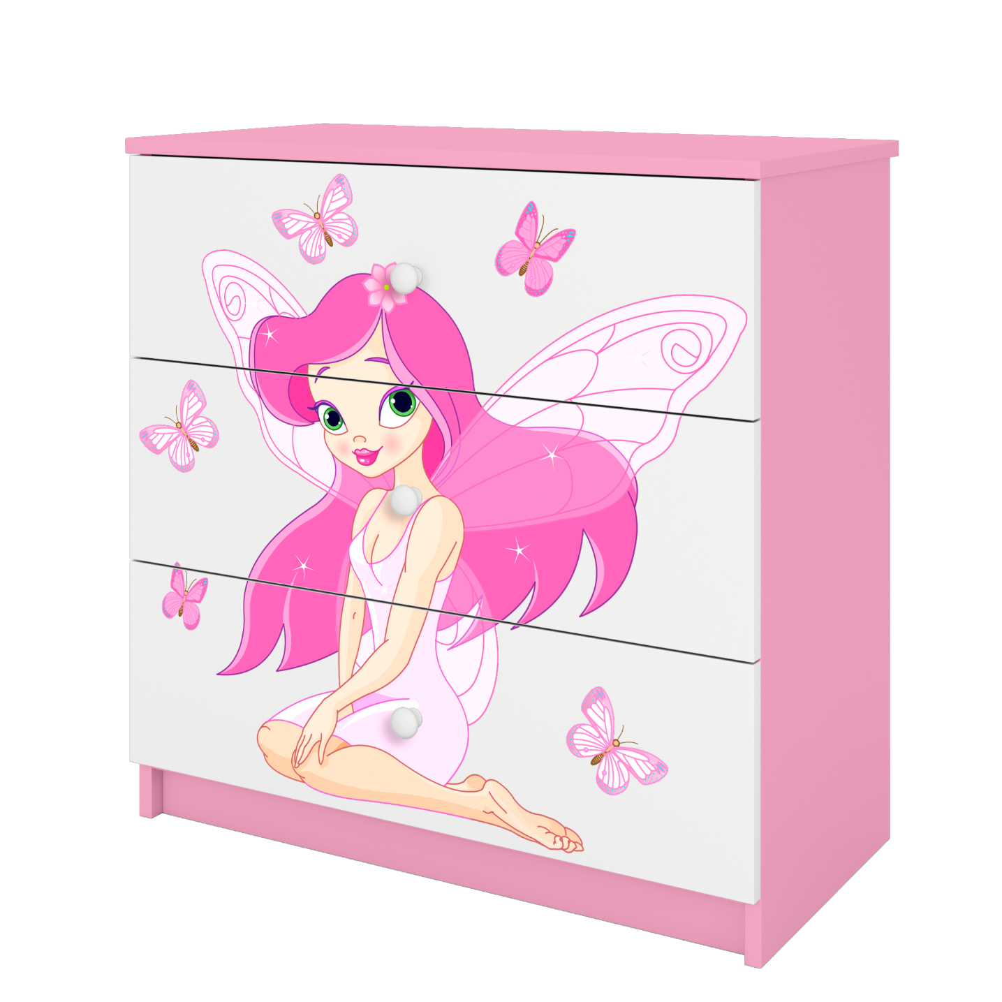 KOMMODE Babydreams Elfe II 81/81/41 - Rosa, Holzwerkstoff (81/81/41cm) - RAUMHIRSCH FURNITURE