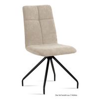 ESSZIMMERSTUHL (2er-Set) Detava 47x92x60 Schwarz/Natur - Schwarz/Naturfarben, Kunststoff (60/92/47cm) - 58aufmkessel