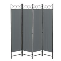 SICHTSCHUTZ Saragossa - Dunkelgrau, Textil/Metall (160/2cm) - [en.casa]