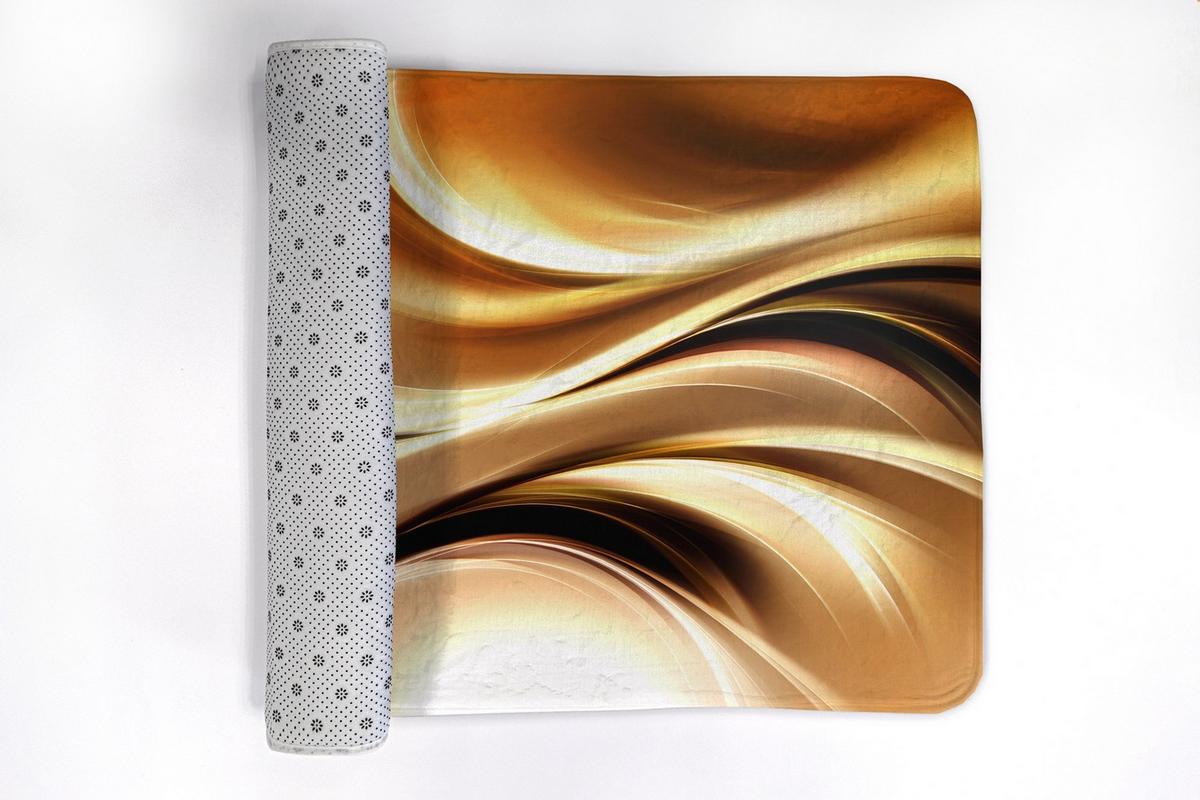 BADTEPPICH 90x60 cm Gold Abstraktion - Bernsteinfarben, Textil (90/60cm) - TULUP