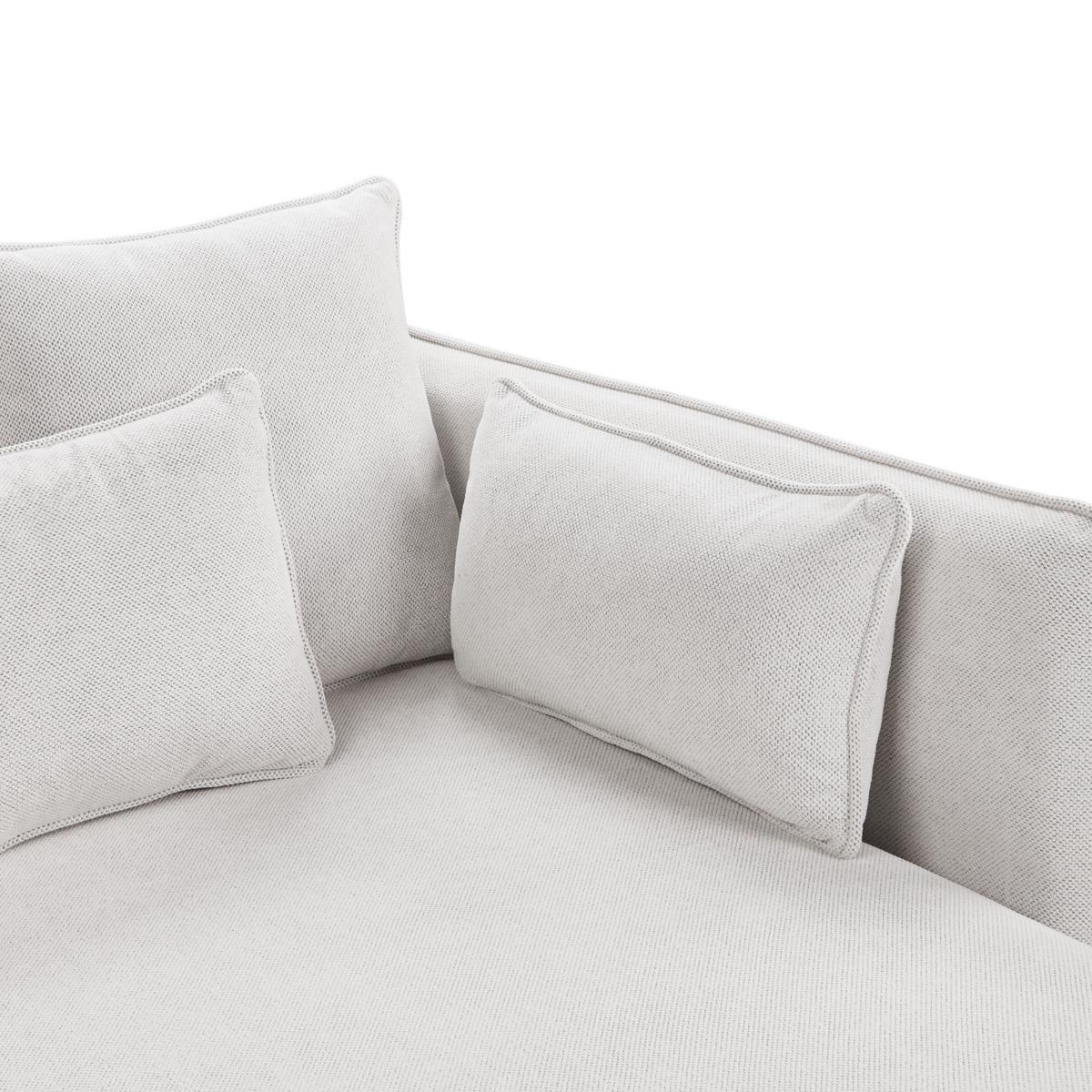 XXL-SESSEL hellbeige/schwarz Charmes - Beige/Schwarz, Textil (124/72/159cm) - Beliani