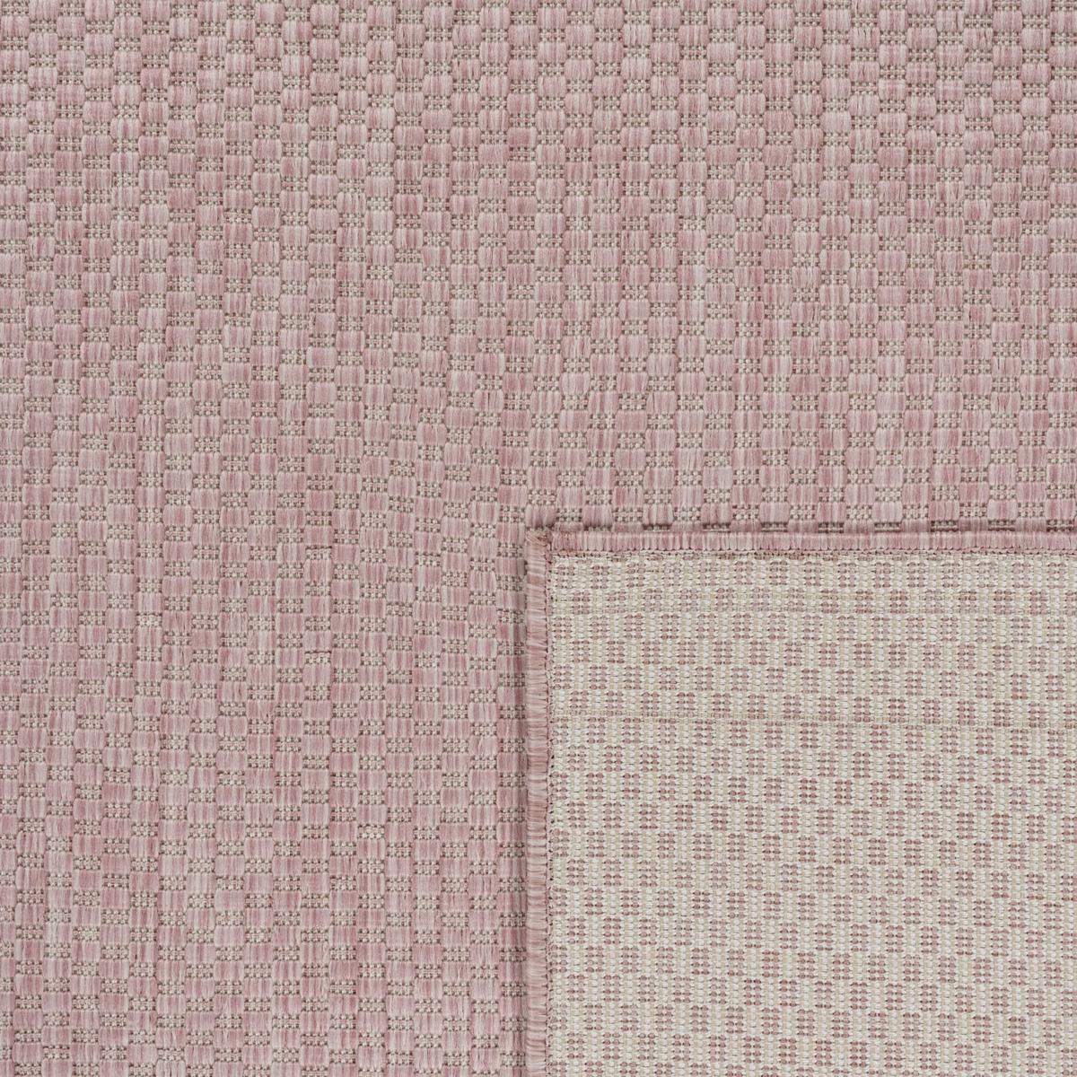 FLACHWEBTEPPICH, einfarbig, aus Polypropylen, Rosa, 60 x 100 cm - Rosa, Textil (100/60cm) - KADIMA DESIGN