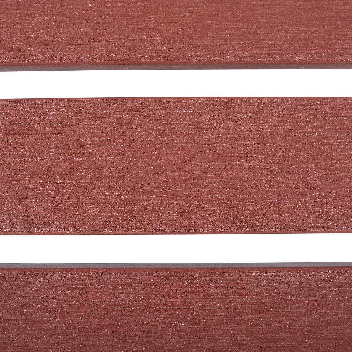 FUSSHOCKER Kunstholz rot Adirondack - Rot, Kunststoff (50/34/43cm) - Beliani